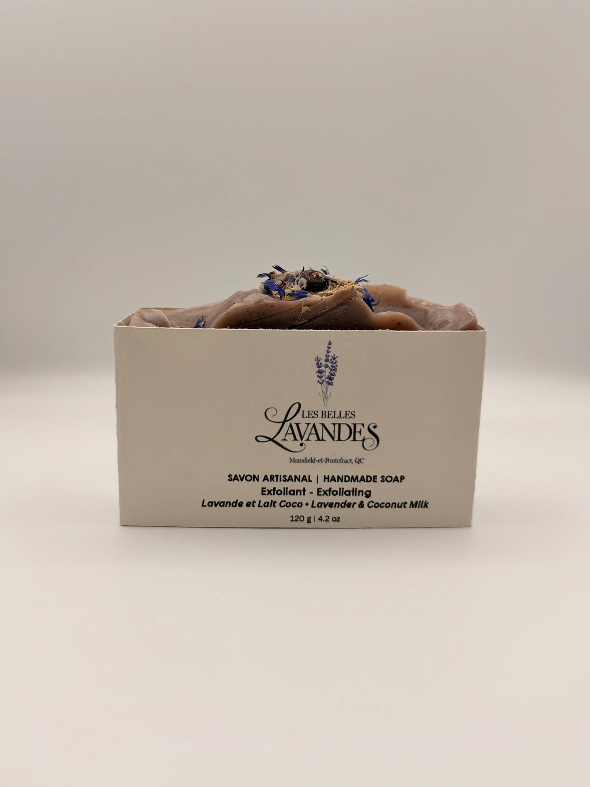 Savon exfoliant lavande et lait de coco